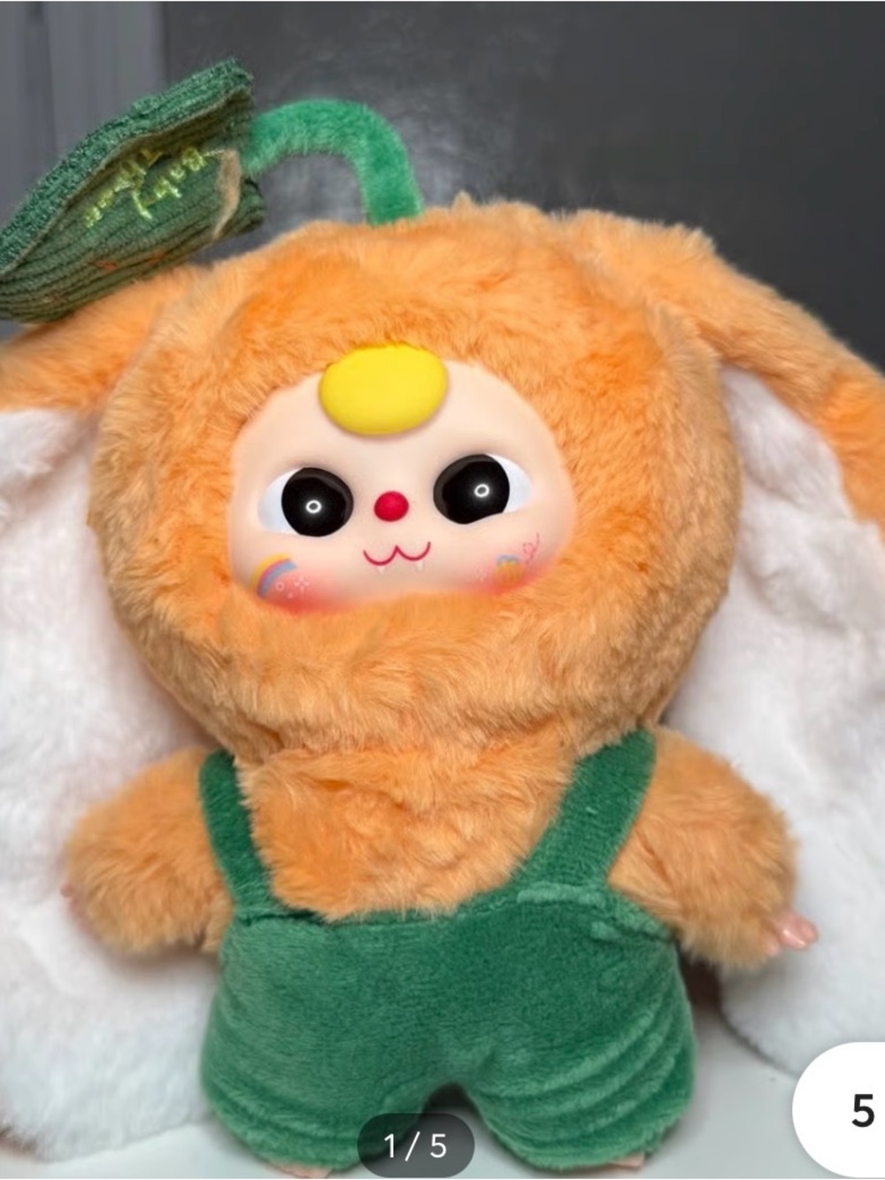 CurePlaneta-Baby Three-Where’s Spring Plush Pendant- Orange Rabbit (NIB)